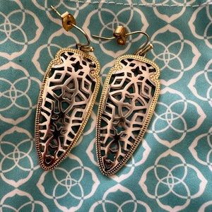 Mosaic silver Kendra Scott hanging earrings